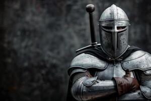Medieval Knight in Full Armor photo