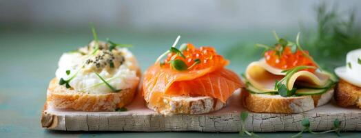 Smoked Salmon and Caviar Toast With Egg photo