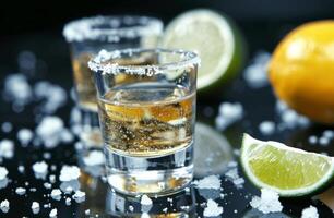 Tequila Shots With Lime and Salt photo