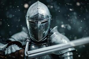 Medieval Knight in Full Armor photo
