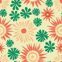 Elegant design featuring a tropical bohemian pattern with vibrant colors and intricate details, perfect for adding a touch of exotic charm and artistic flair to any project. vector