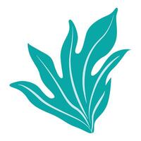 Chic design featuring tropical marine leaves with vibrant colors and detailed patterns, perfect for adding a touch of exotic flair and coastal style to any project. vector