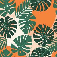 Elegant design featuring a tropical bohemian pattern with vibrant colors and intricate details, perfect for adding a touch of exotic charm and artistic flair to any project. vector