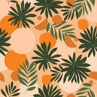 Elegant design featuring a tropical bohemian pattern with vibrant colors and intricate details, perfect for adding a touch of exotic charm and artistic flair to any project. vector
