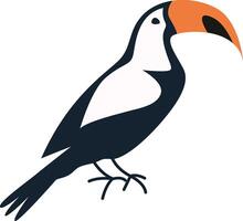 Charming design featuring a tropical bohemian toucan with vibrant colors and detailed patterns, perfect for adding a splash of exotic flair and artistic elegance to any project. vector