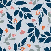 A charming pattern of flowers and leaves, intricately detailed with vibrant colors and elegant lines, perfect for adding a touch of natural beauty and sophistication to any design project. vector