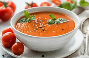 Tomato Soup With Fresh Tomatoes photo