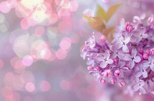 Lilac Blossoms With Bokeh Background photo