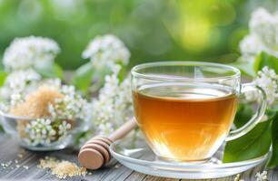Tea and Flowers on a Sunny Day photo