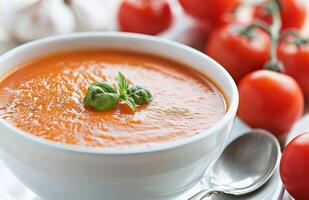 Tomato Soup With Fresh Tomatoes photo