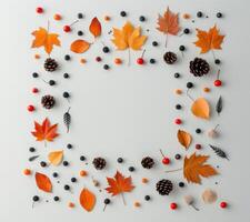 Autumn Leaves and Berries Frame photo