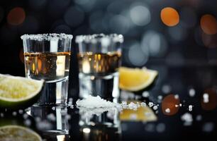 Tequila Shots With Lime and Salt photo