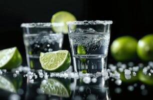 Tequila Shots With Lime and Salt photo