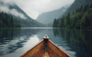 Rowing Through Mountain Mist photo