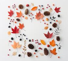 Autumn Leaves and Berries Frame photo
