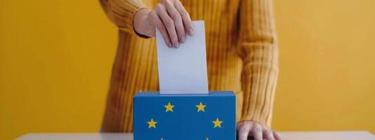 Person Casting Ballot in Election photo