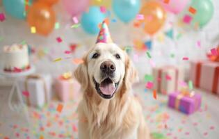 Golden Retriever Birthday Party photo