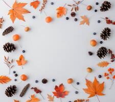 Autumn Leaves and Berries Frame photo