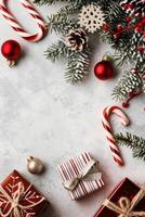Christmas Decorations on White Background photo