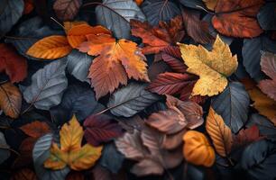 Autumn Leaves on the Forest Floor photo