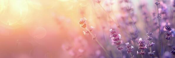 Lavender Field at Sunset photo