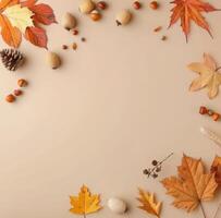 Autumn Leaves and Acorns Frame photo
