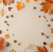 Autumn Leaves and Acorns Frame photo