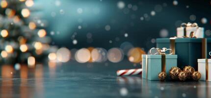 Christmas Present Under a Tree photo
