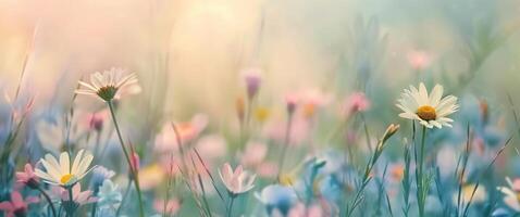 Daisies in a Spring Meadow photo