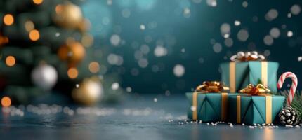 Christmas Present Under a Tree photo