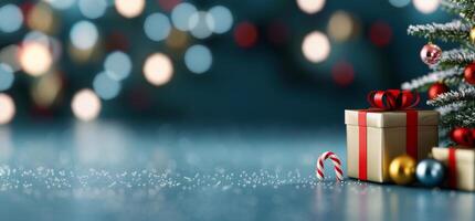 Christmas Present Under a Tree photo