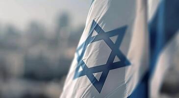 Israeli Flag Close-Up photo