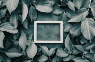 Green Leaves Frame photo