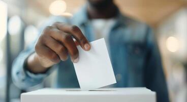 Person Casting Ballot In Election photo