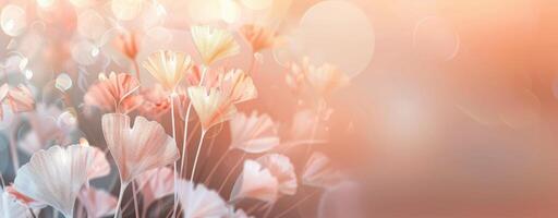 Abstract Floral Art With White and Pink Tones photo