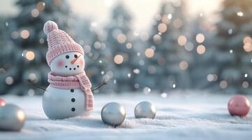 Snowman in Winter Wonderland photo