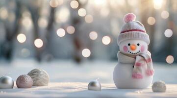 Snowman in Winter Wonderland photo