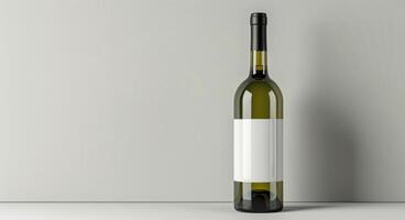 White Wine Bottle Mockup photo