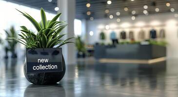 New Collection Sign in Modern Hallway photo