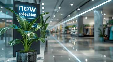 New Collection Sign in Modern Hallway photo