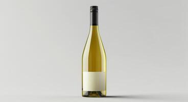 White Wine Bottle Mockup photo