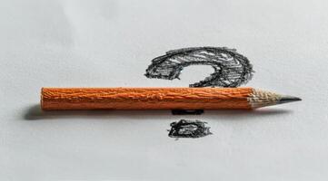 Pencil and Question Mark photo