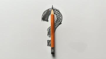 Pencil and Question Mark photo
