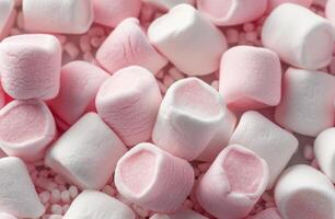 Pink and White Marshmallows photo