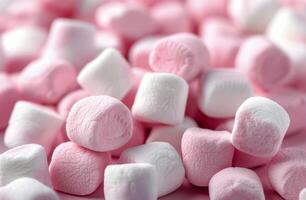 Pink and White Marshmallows photo