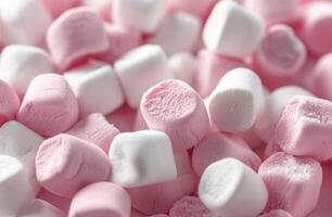Pink and White Marshmallows photo