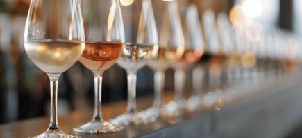 Wine Tasting at a Bar photo