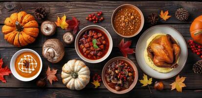 Thanksgiving Dinner Table Setting photo