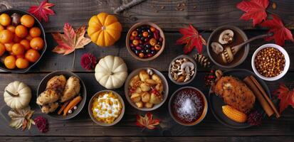 Thanksgiving Dinner Table Setting photo