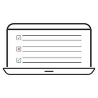 digital form in laptop, digital from icon vector